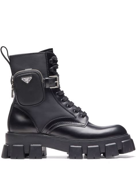 prada silver boots|Prada boots with pouch price.